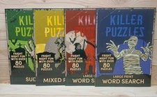 Hinkler Halloween Killer Puzzles Lot of 4 Paperback Books All Are Brand New !!!!
