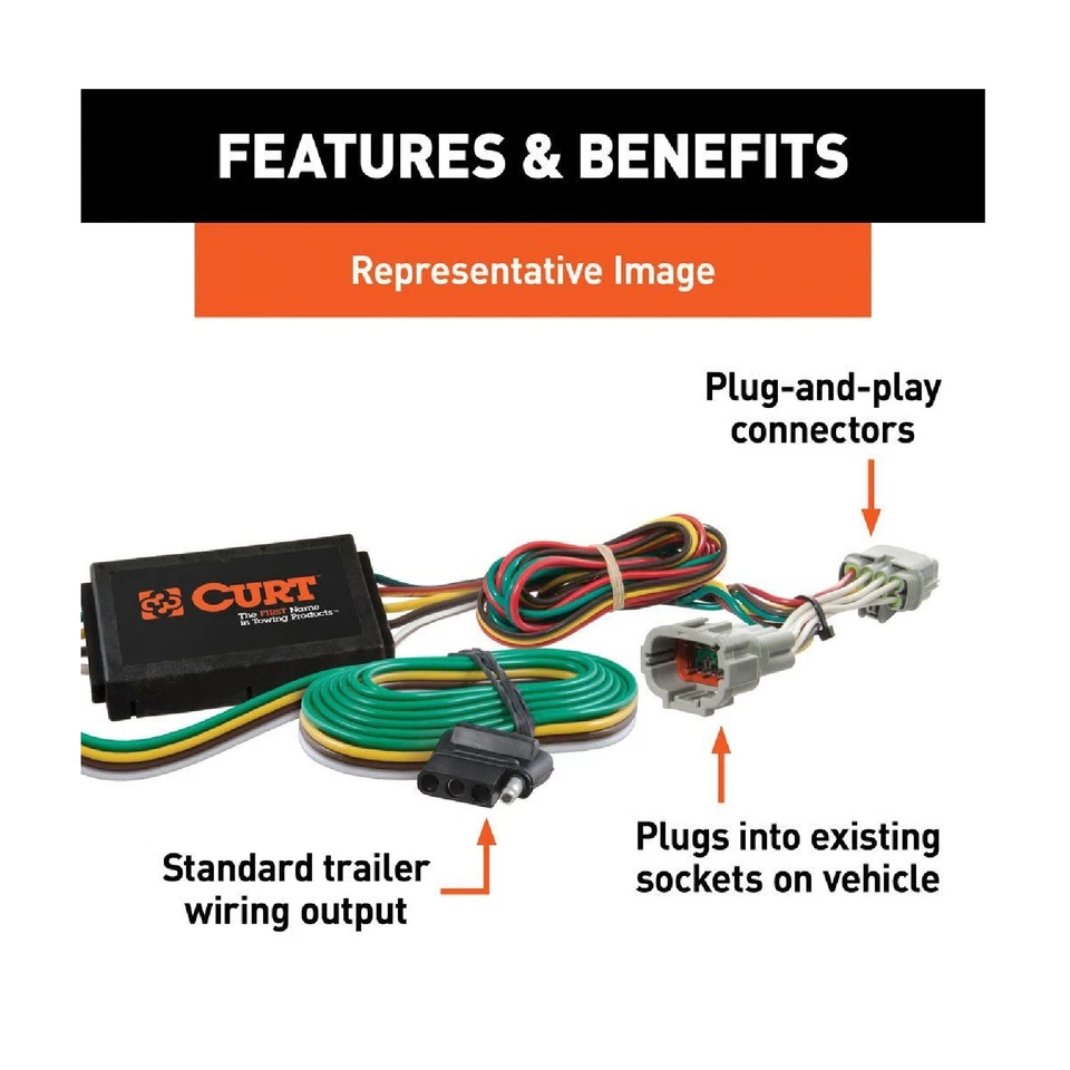 Cableado conector T Curt 56279 para Nissan NV 200 y Chevrolet City Express Foto 2 de 4