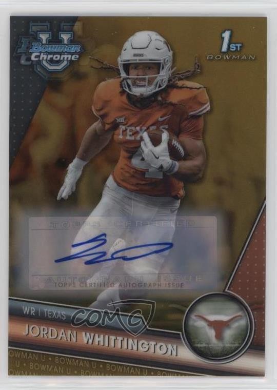 2023 Bowman U Chrome Gold Lava Refractor 21/50 Jordan Whittington #192 Auto 9hx