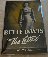 1940 The Letter Orig Movie Pressbook Bette Davis Warner Bros Wyler 11x17 Rare