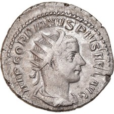 Coin, Gordian III, Antoninianus, 240-243, Roma, VF+, Billon, RIC:83