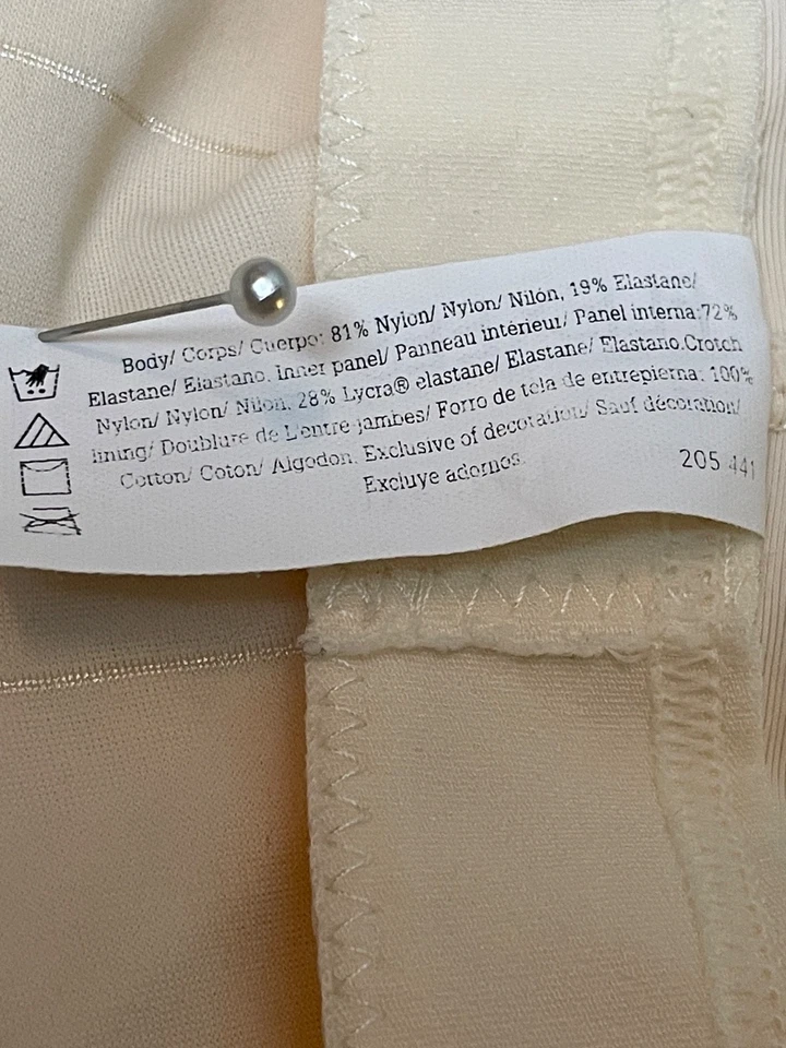 Flexees Pierna Larga Modelador Moderado Mujer XL Marfil Cintura a Muslo Compresión Foto 4 de 4