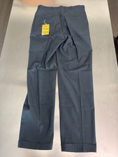 Vintage Deadstock Koratron Trousers Steel Blue 34W