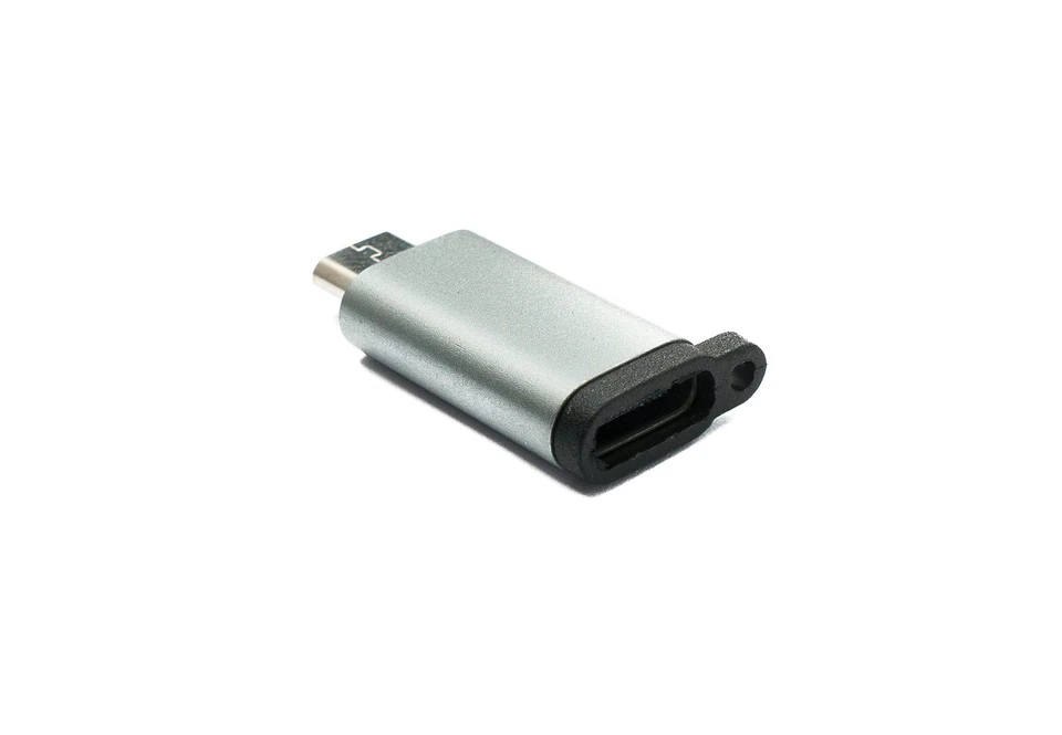 SYSTEM-S USB 3.1 Adapter Typ C Buchse zu 2.0 Micro B Stecker Schlaufe in Grau - Bild 4 von 4