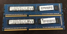 LOT OF 2 -- 8GB  (2x4GB)  SK Hynix 1Rx8 PC3-12800E Server RAM
