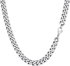 PROSTEEL Men Sturdy Cuban Chain Necklace, 3/6/9/12mm, 14" 18" 20" 22" 24" 26" 28
