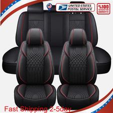5-seats Full Set Front Rear Cushion For Dodge Leather Car Seat Covers Protector