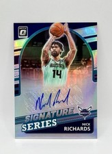 2021-22 Donruss Optic Nick Richards Holo Signature Series Autograph Hornets