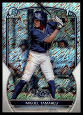 2023 1st Bowman Chrome Shimmer Refractor Miguel Tamares #BCP-179 TB Rays