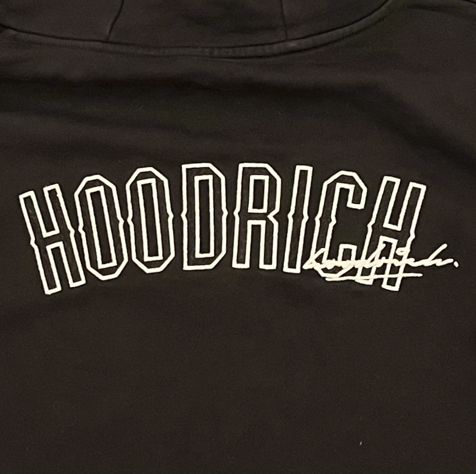 UNDERCOVER Pullover elegante pesante HOODRICH taglia grande XL nero felpa con cappuccio tasca segreta