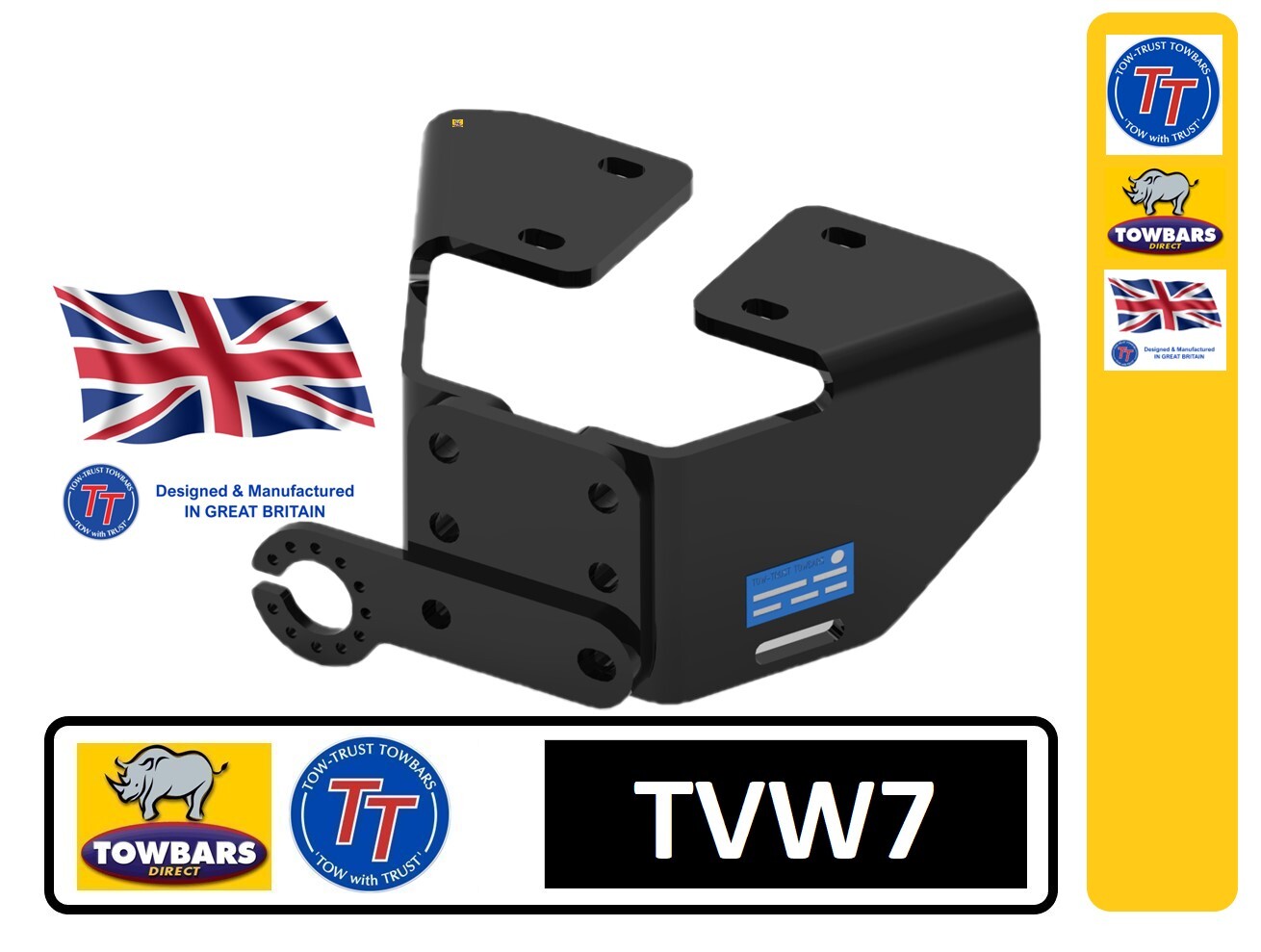 Towbar to fit VW Volkswagen Amarok 2011 to 2023 TVW7 UK MADE Towball