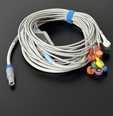 Welch Allyn CardioPerfect SE-PRO-600 EKG Cable Snap Leads - Same Day Shipping