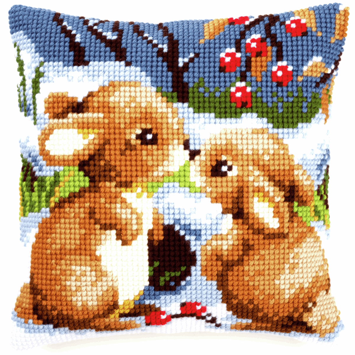 B&Q -  Cushion Snow RabbitsCross Stitch Kit: Cushion: Snow RabbitsVervaco - Image 3