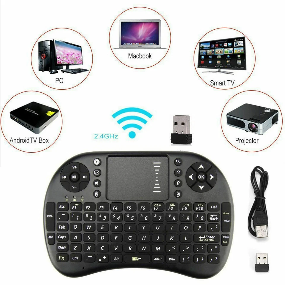 US Mini i8 Wireless Keyboard 2.4G with Touchpad for PC Android Desktop PC TV Box - Image 4 of 4