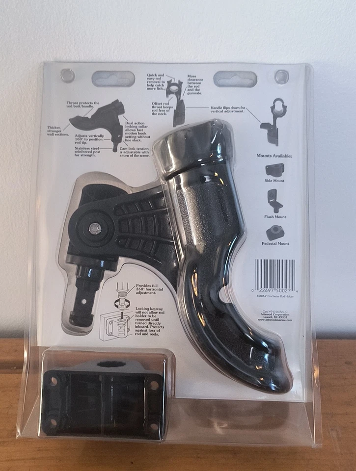 Attwood Heavy Duty Pro Series Rod Holder w/ Side Mount Bracket (5002-7) - Image 2 of 2