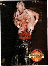 Kevin Nash & Lex Luger WWE WWF Autographed Signed Magazine Photo AMCo COA 13365