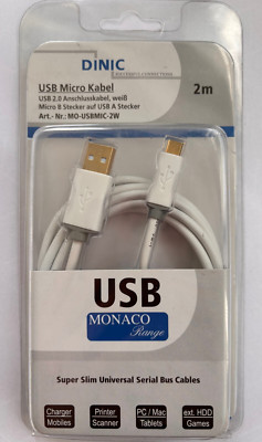 DINIC USB Micro Kabel, 2m, ArtNr. MO-USBMIC-2W 134398/5