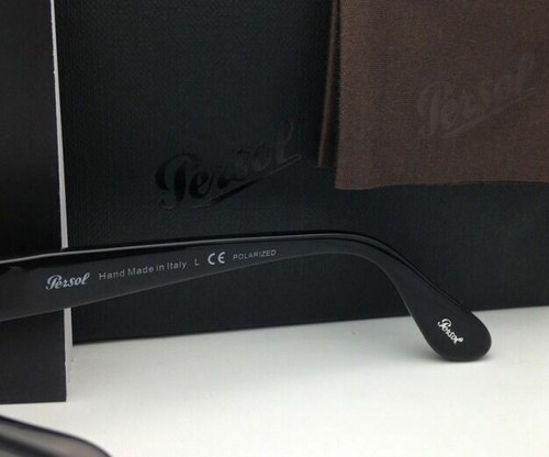 New Polarized PERSOL Sunglasses 2747-S 95/48 57-16 Black w/ Crystal Green lenses - 第 7/12 張圖片