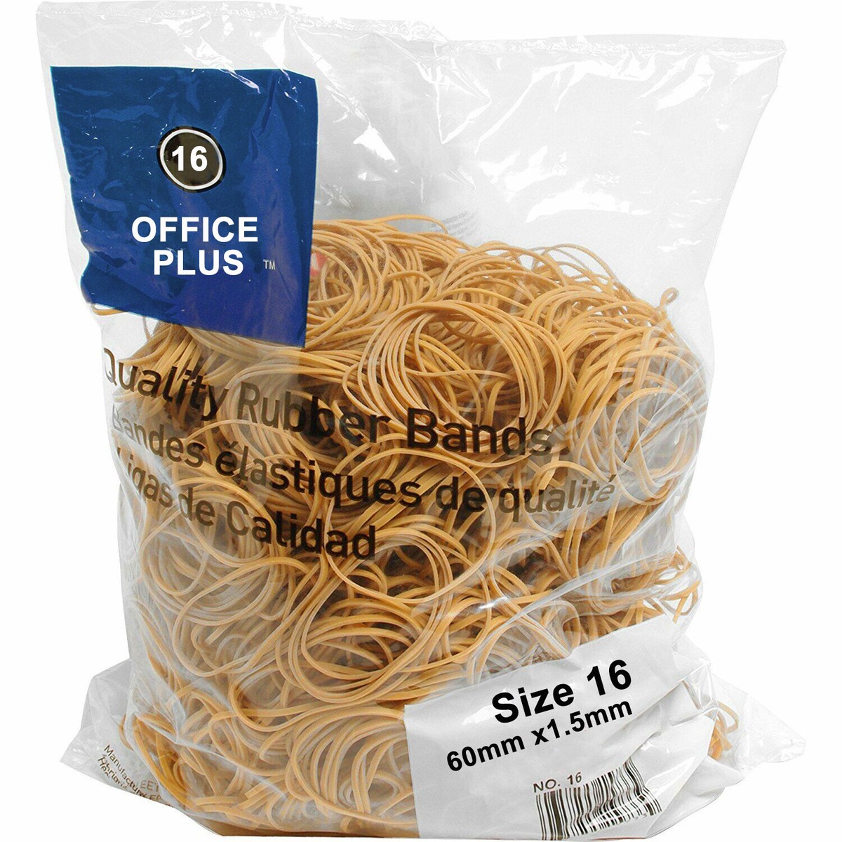 Size 16 Rubber Bands – 60mm X 1.5mm, Brown, Waterproof, For School, Home, Office