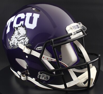 TEXAS CHRISTIAN TCU HORNED FROGS Riddell Speed Full Size REPLICA Football Helmet