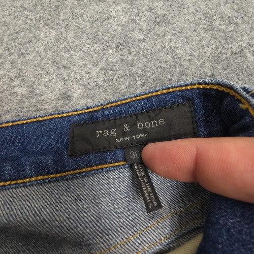 Rag & Bone Jeans Mens 30 blue denim BAILY straight slim cotton casual size 30x26 - Picture 3 of 11