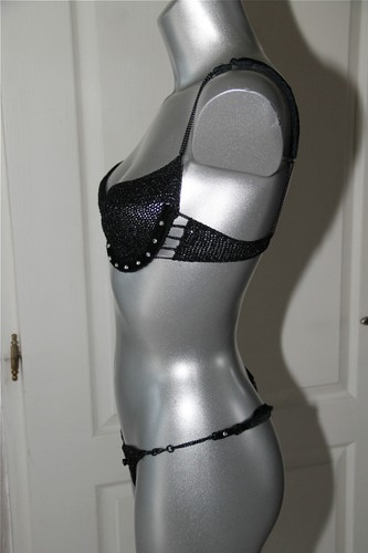 ensemble luxe soie soutien gorge string ouvert CAROLE taille 40-42 valeur 858€ - Picture 4 of 6