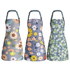 3 Pieces Kitchen Aprons for Women Cute Floral Apron for Women