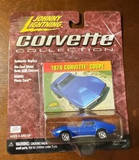 Johnny Lightning 1970 Corvette Coupe-blue-nip