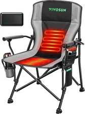 VIVOSUN Heated Camping Chair with 20000 mAh quick-charge power bank, Fully Padde