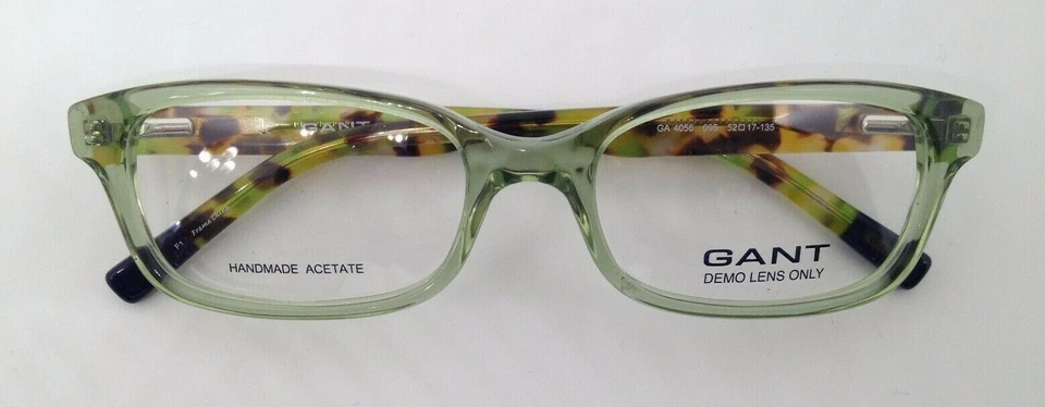 Marco de gafas de plástico transparente verde Habana 095 GANT GA 4056 52-17-135 RX Foto 4 de 4