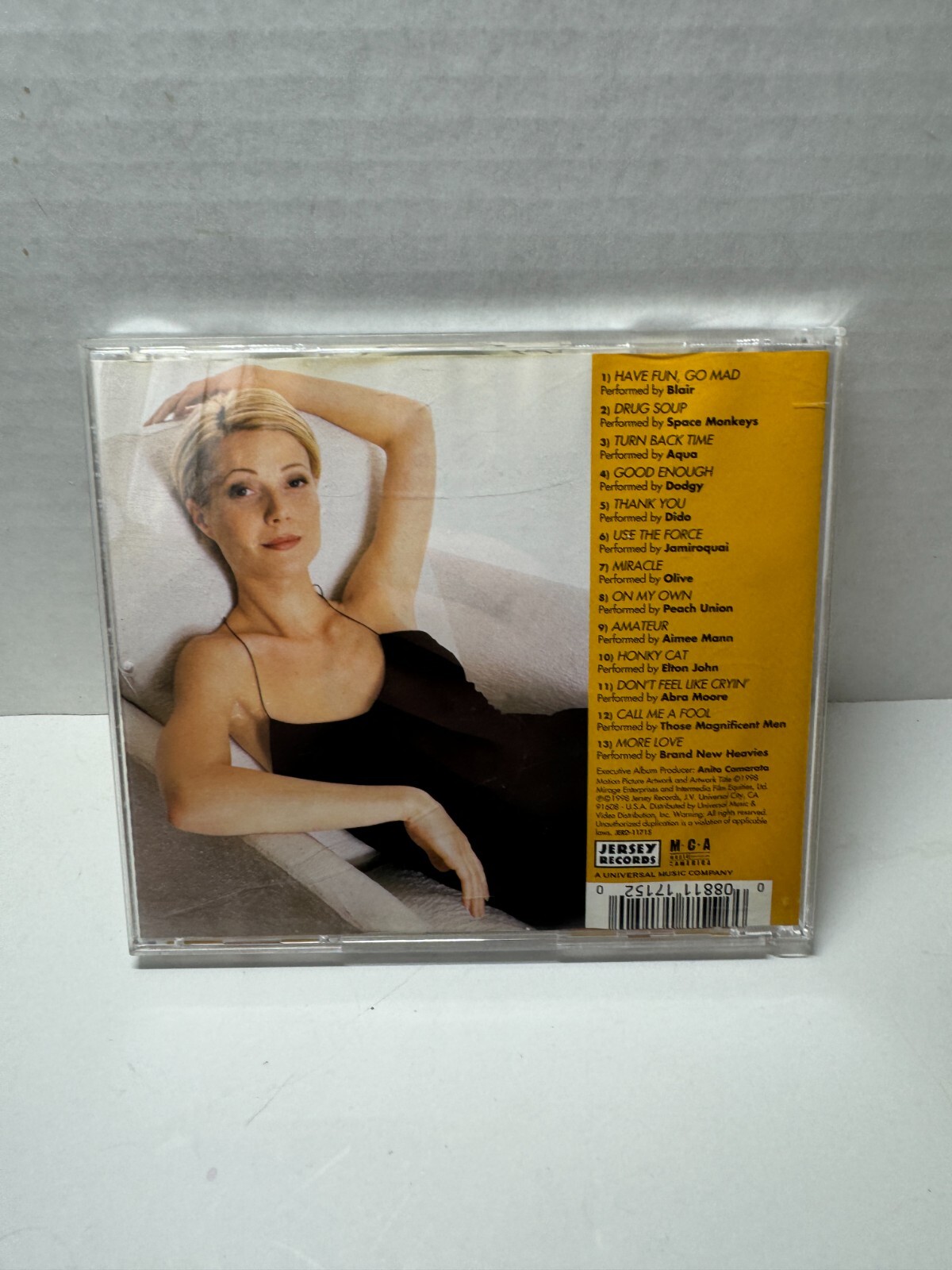 Sliding Doors Soundtrack OOP CD 1998 Jersey Records US Aqua Dido Elton