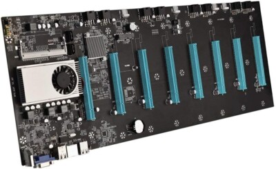 BTC-S37 Motherboard, 8 GPU Slots - INCLUDES 4GB DDR3 Memory & CPU/FAN ...