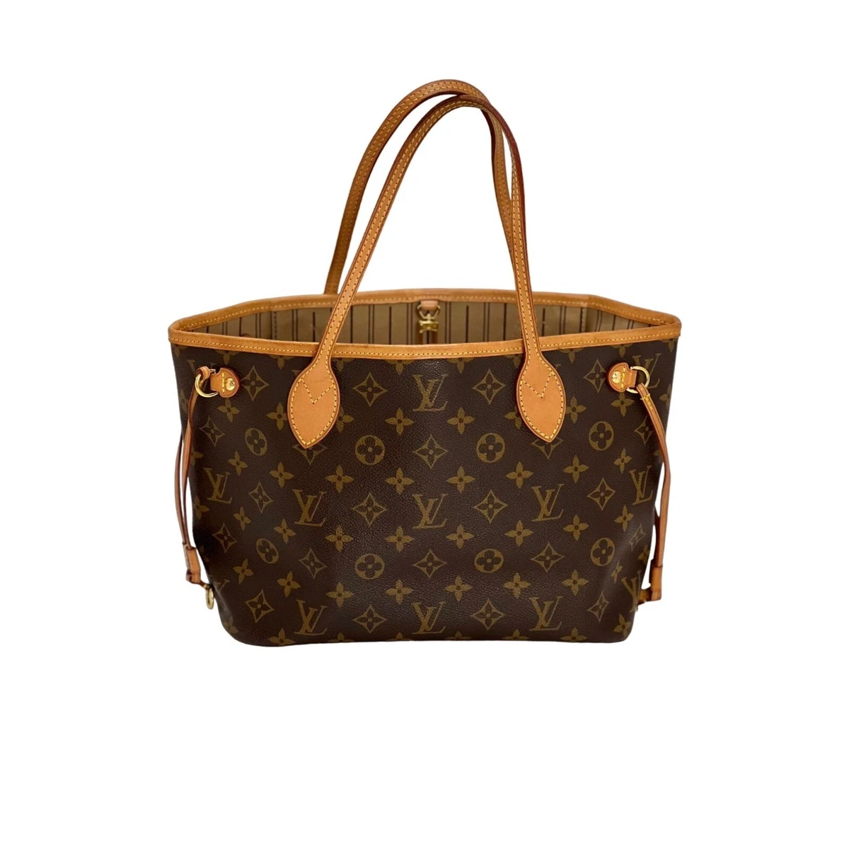 Louis Vuitton handbag Neverfull PM monogram with initials Brown