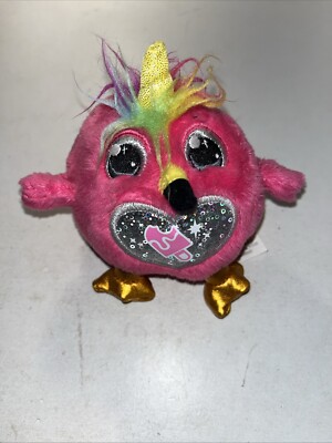 Unicorn Flamingo Pink Plush 5'' Wings Lollipop Heart Belly Round Zuru Squish