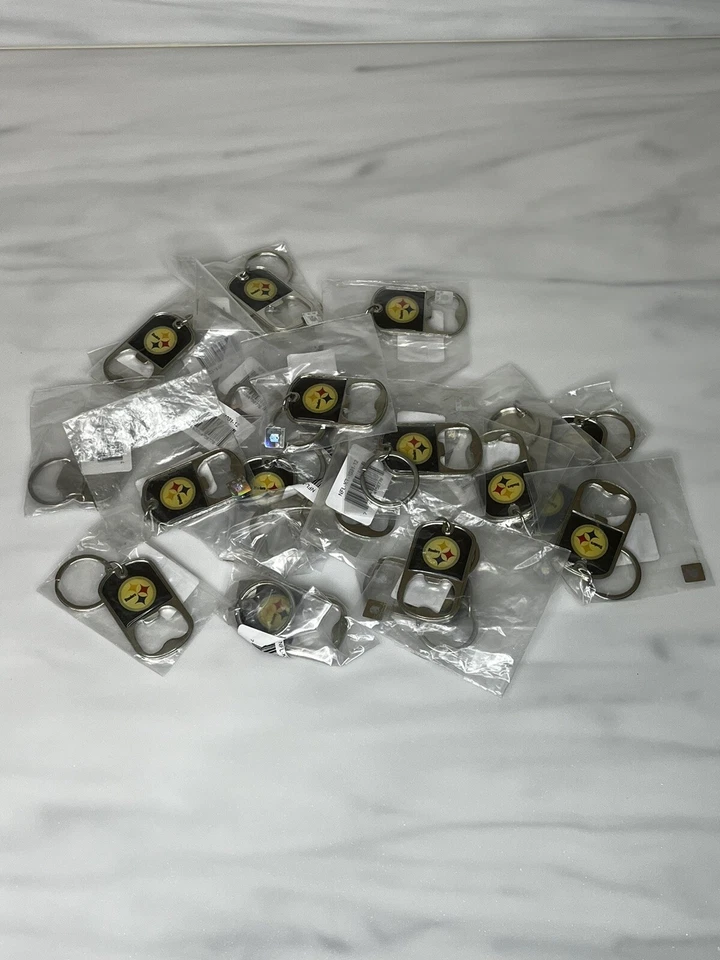 2 NFL Pittsburgh Steelers Keychain Bottle Openers. Dog Tag Style. - Image 2 of 4