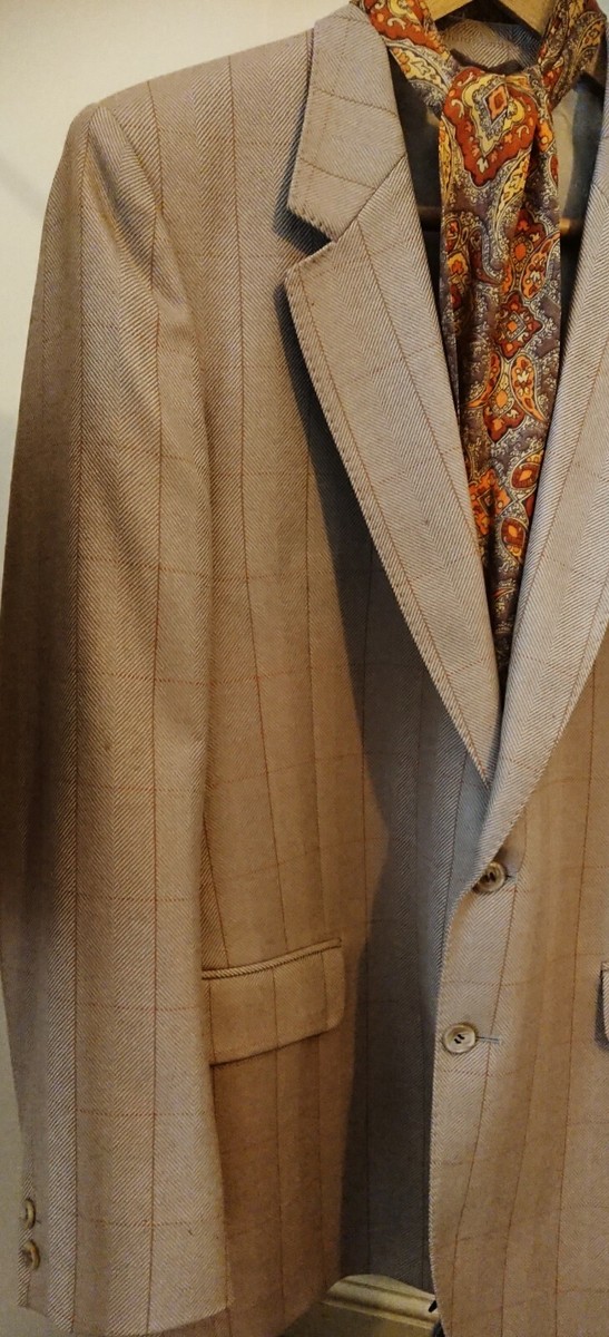 Vintage 1980s Men's Christian Dior Pure Wool Brown Checked Vintage 1980s Men's Christian Dior Pure Wool Brown Checked