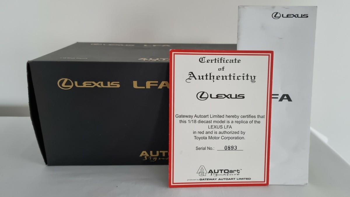 Autoart Signature Lexus LFA Rouge – 1/18 Diecast – Modèle 78833