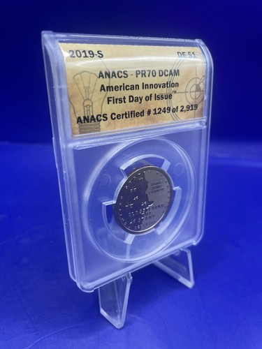 2019-S ANACS PR70 DCAM DELAWARE $1 AMERICAN INNOVATION FIRST DAY OF ISSUE - Picture 11 of 17