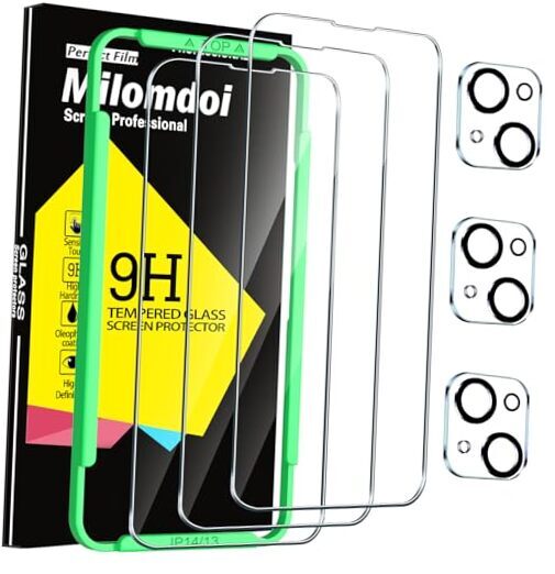 3 Pack Screen Protector for Apple iPhone 13/ iPhone 13/ iPhone 14-6.1 Inch
