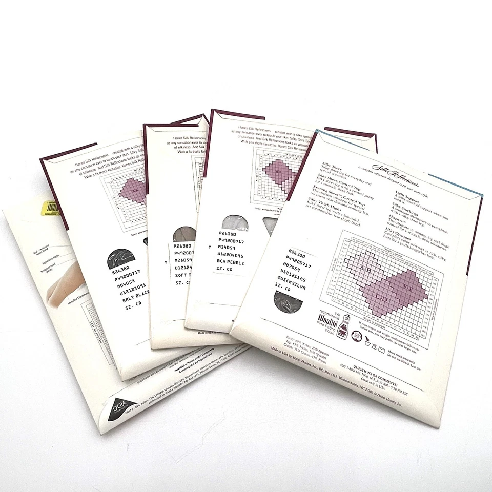 5 Pie Sandalia Hanes Silk Reflections Estilo CD 717 De Colección - Todos Diferentes - Nuevo de Lote Antiguo Foto 2 de 4