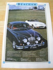 BEACHAM MARK 2 AND E-TYPE JAGUAR CAR POSTER ADVERT READY FRAME A4 SIZE FILE O