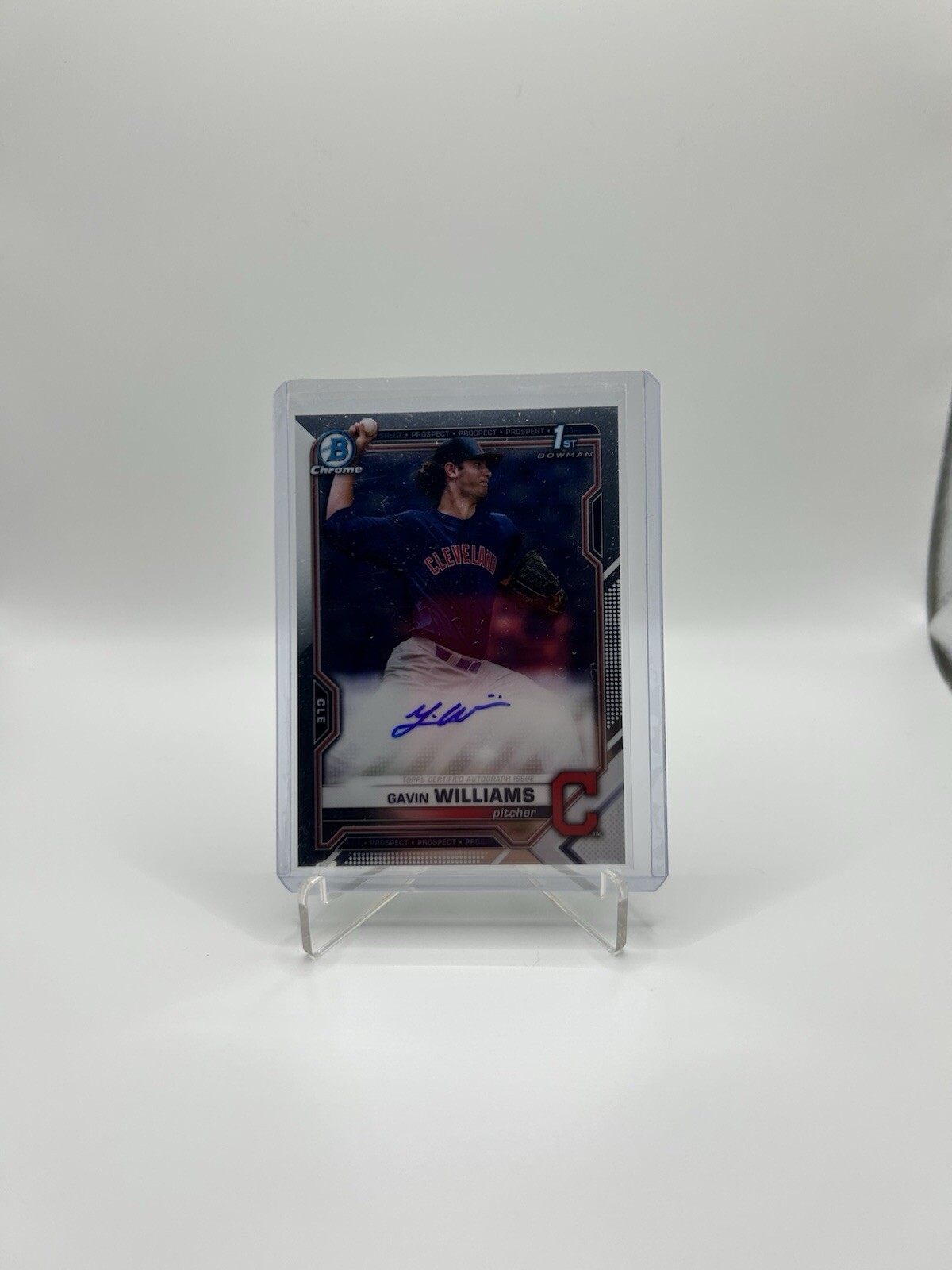 2021 Bowman Draft - Chrome Draft Pick Autographs #CDA-GW Gavin Williams (AU, RC)