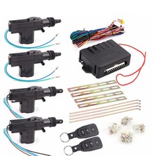 Car Alarm System With Keyless Entry Plus Pair of 2-wire Door Actuator