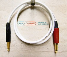 Van Damme Silent Guitar Lead Bass Cable 2 x 6.35 1/4  Mono Jack Plugs Neutrik