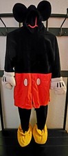 Disney Store Mickey Mouse Costume Plush Bodysuit Sz Small 5 6 w/gloves and shoes