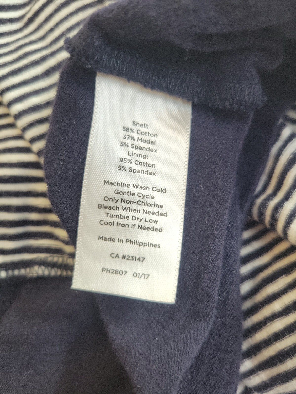 Talbots Navy Blue Striped Drawstring Sleeveless T… - image 8