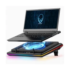 llano RGB Laptop Cooling Pad with Powerful Turbofan, Gaming Laptop Cooler Rad...