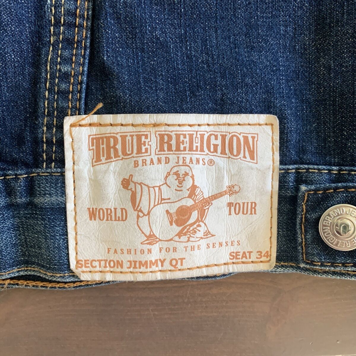 Mens True Religion Jimmy QT Denim Distressed Jean Jacket Mens True Religion Jimmy QT Denim Distressed Jean Jacket