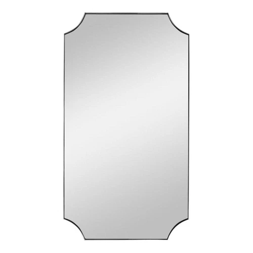 Uttermost Lennox Scalloped Corner Stainless Steel Mirror in Polished Nickel - Picture 1 of 6