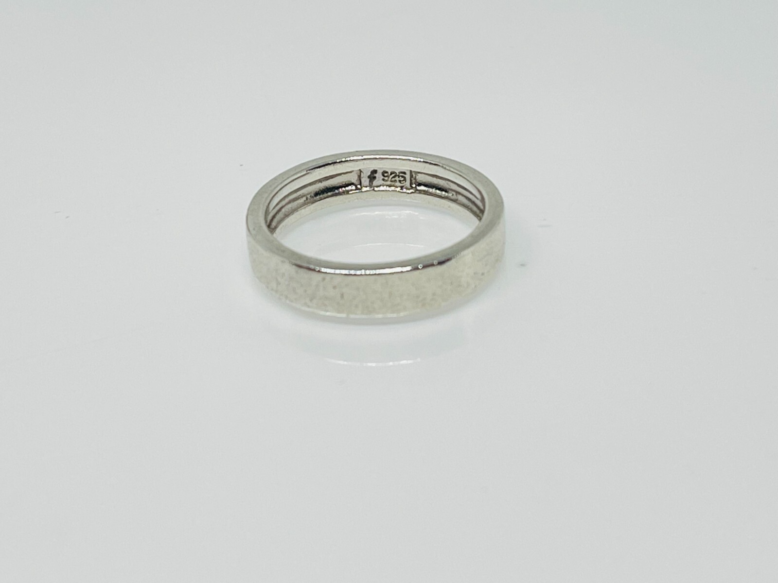 Fabulous Solid Flat Band Ring 925 Silver Size N1/… - image 5